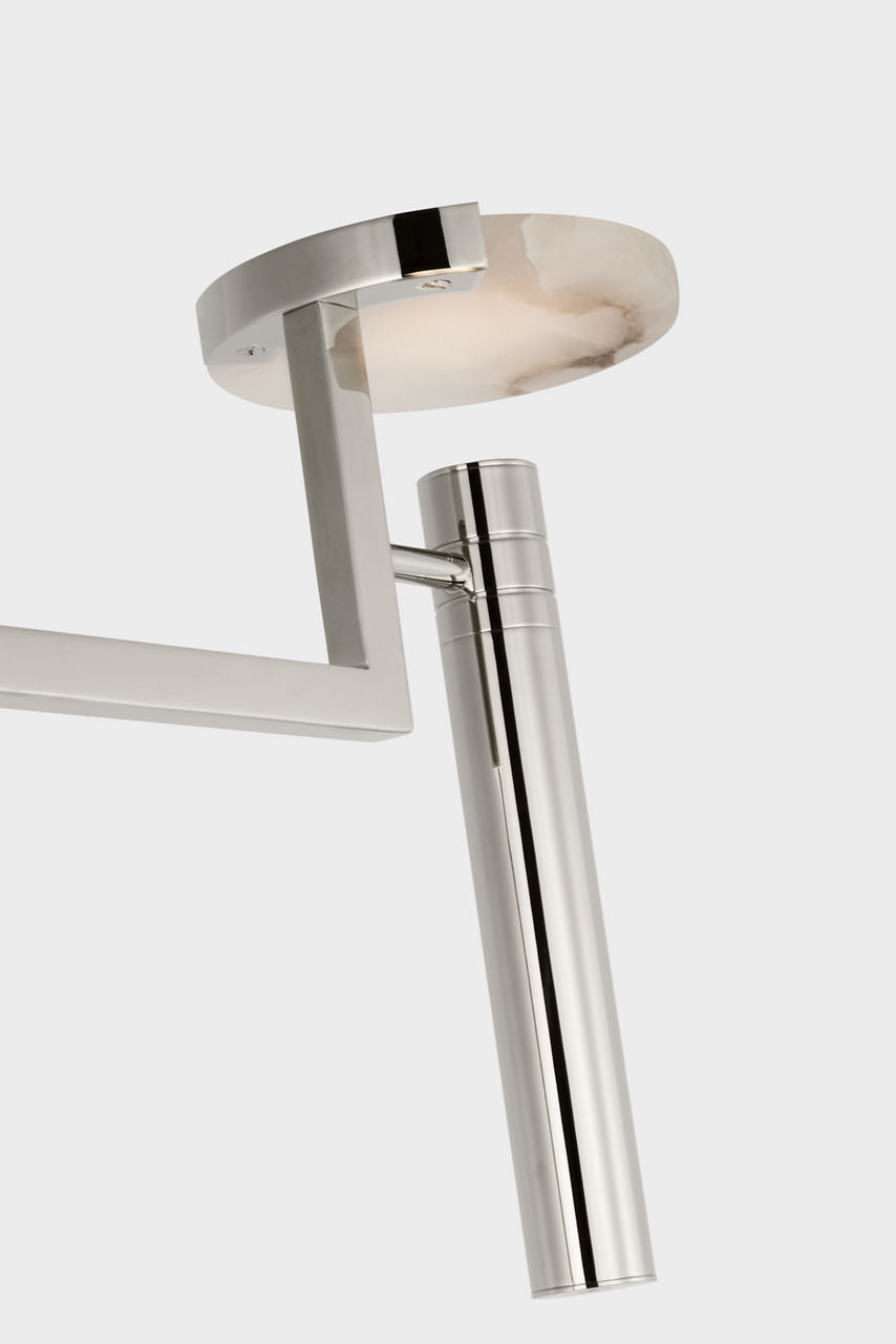 Melange 52" Floating Disc Floor Lamp | Polished Nickel | Alabaster