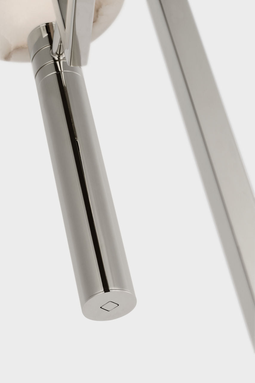 Melange 52" Floating Disc Floor Lamp | Polished Nickel | Alabaster