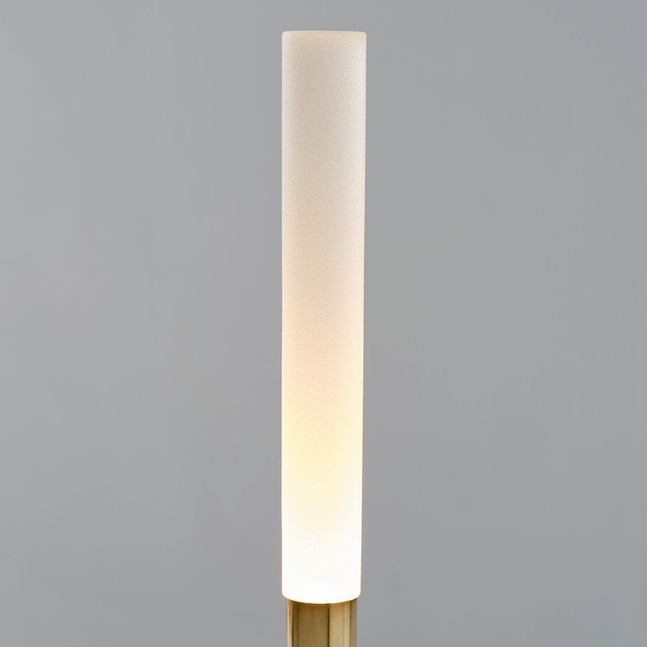 Rousseau 60" Floor Lamp | Antique-Burnished Brass | Etched Crystal