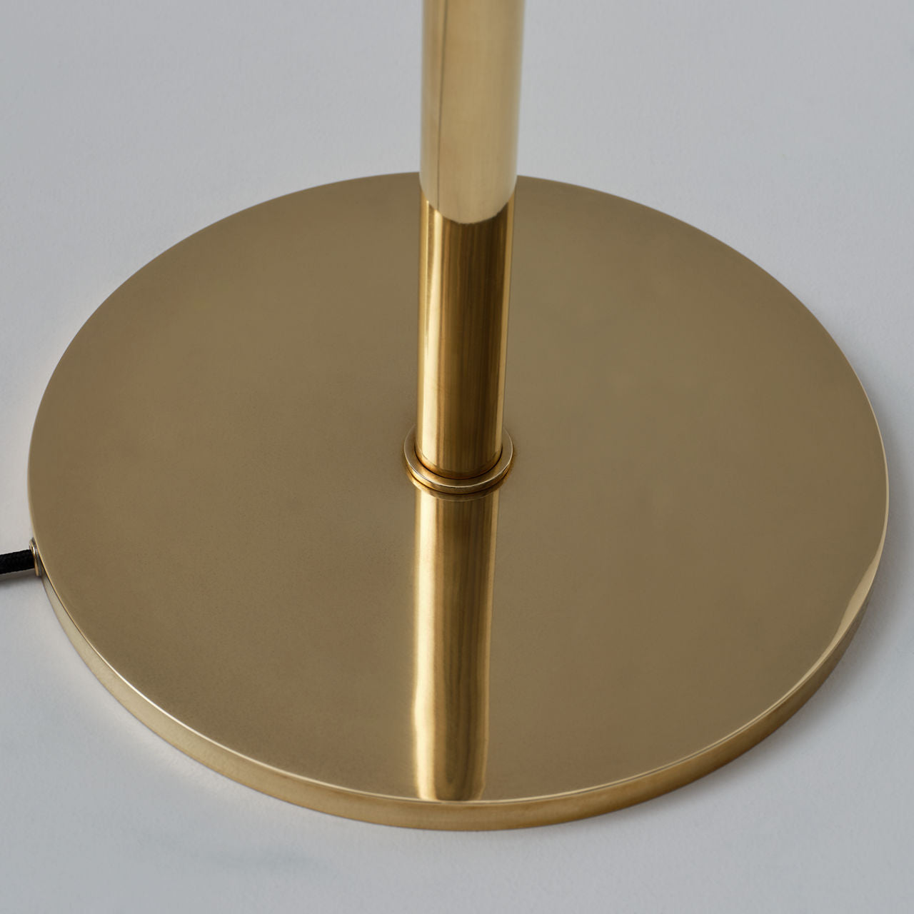 Rousseau 60" Floor Lamp | Antique-Burnished Brass | Etched Crystal