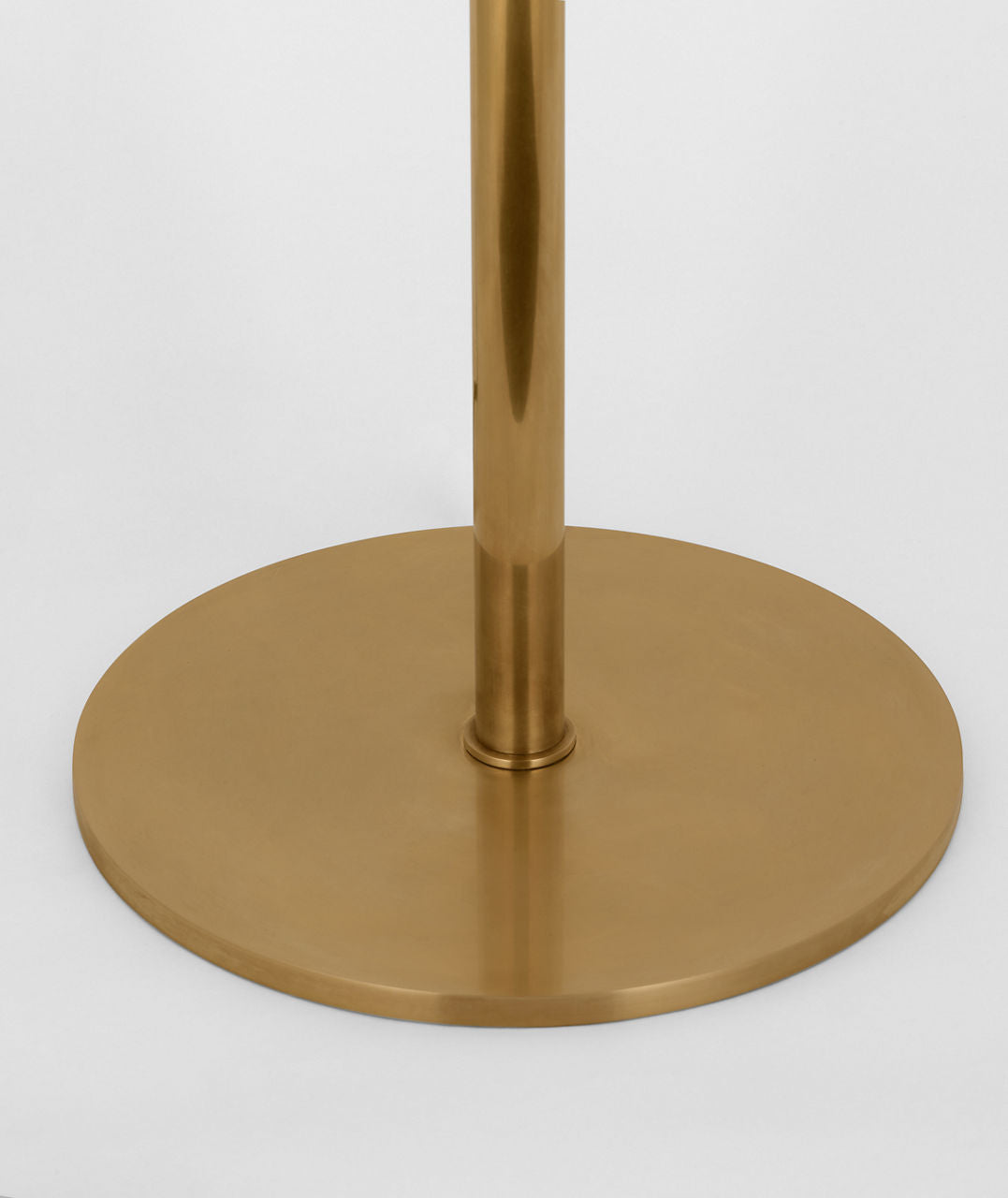Rousseau 60" Floor Lamp | Antique-Burnished Brass | Etched Crystal