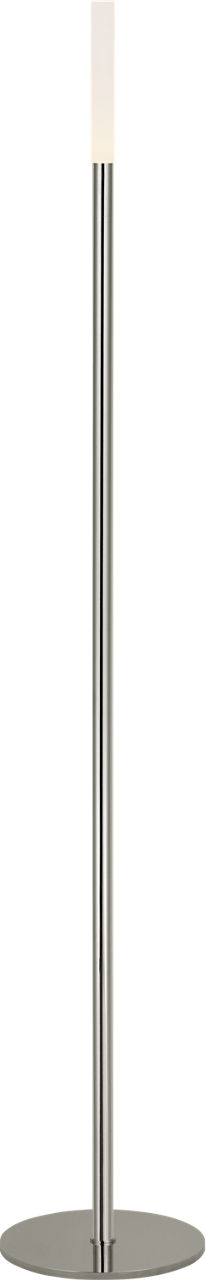 Rousseau 60" Floor Lamp | Polished Nickel | Etched Crystal