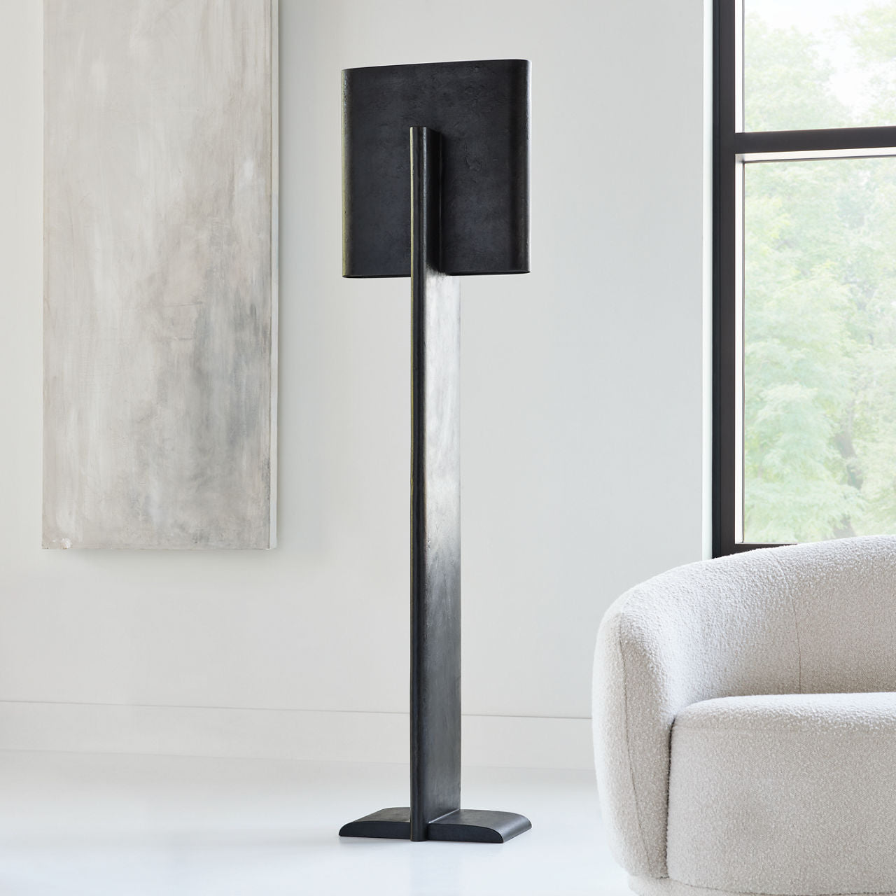 Lotura 72" Intersecting Floor Lamp | Museum Black