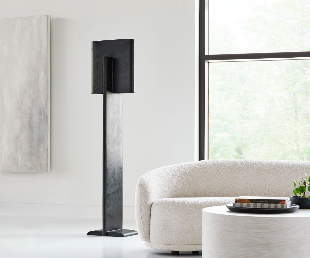 Lotura 72" Intersecting Floor Lamp | Museum Black