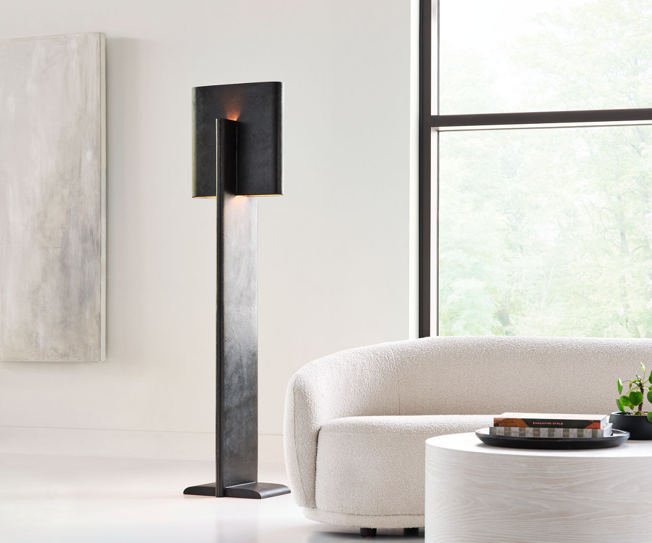 Lotura 72" Intersecting Floor Lamp | Museum Black