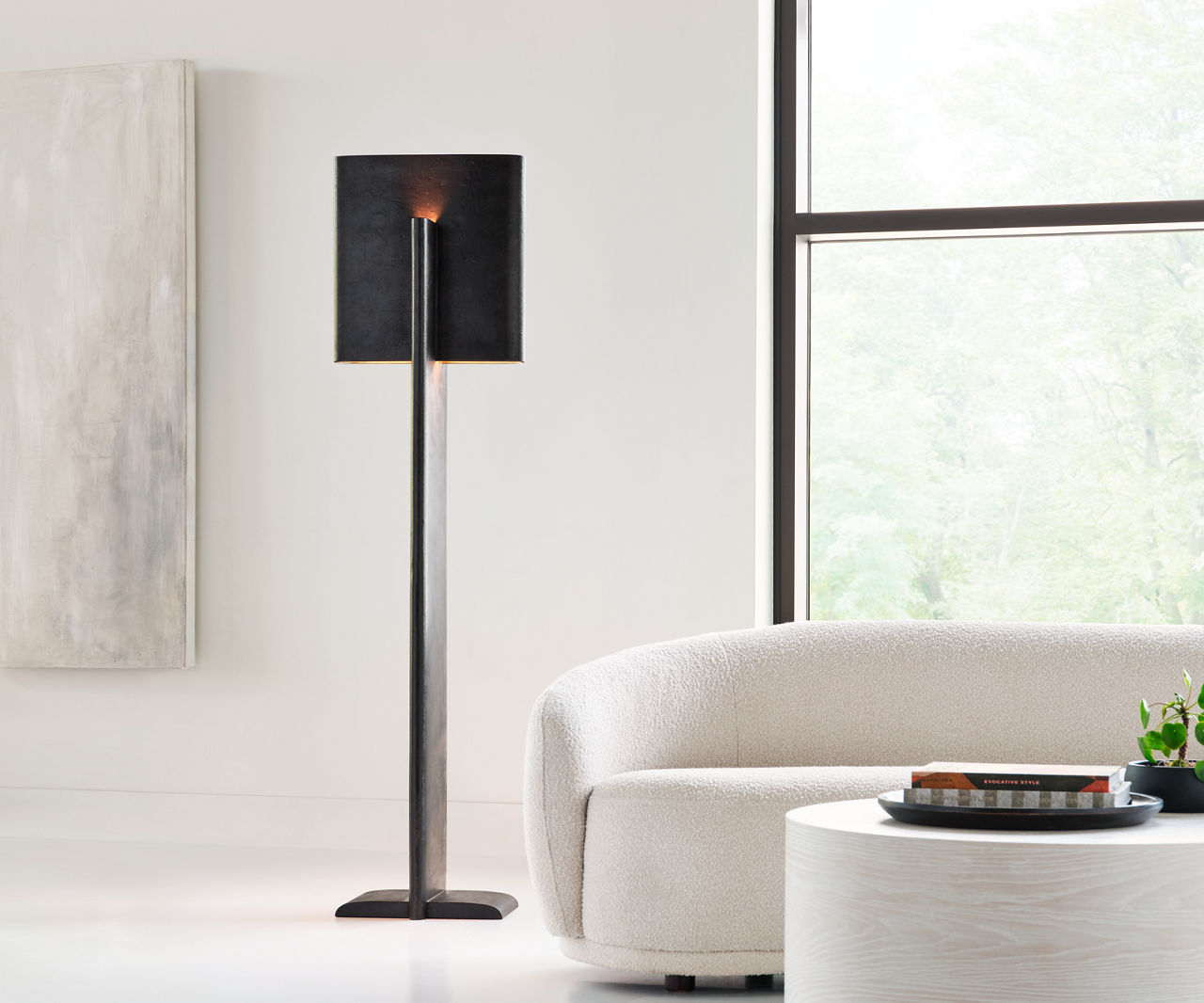 Lotura 72" Intersecting Floor Lamp | Museum Black