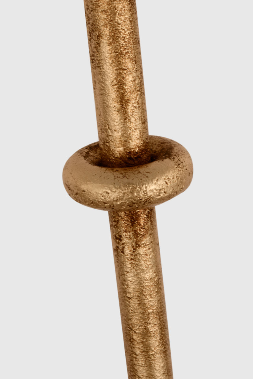 Zealous 62" Floor Lamp | Museum Gild | Linen Shade