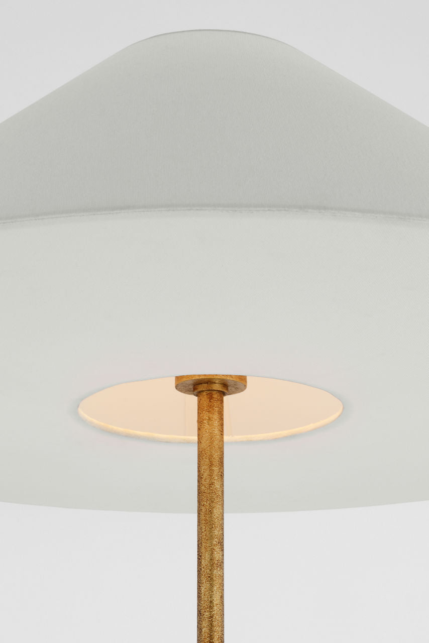 Zealous 62" Floor Lamp | Museum Gild | Linen Shade