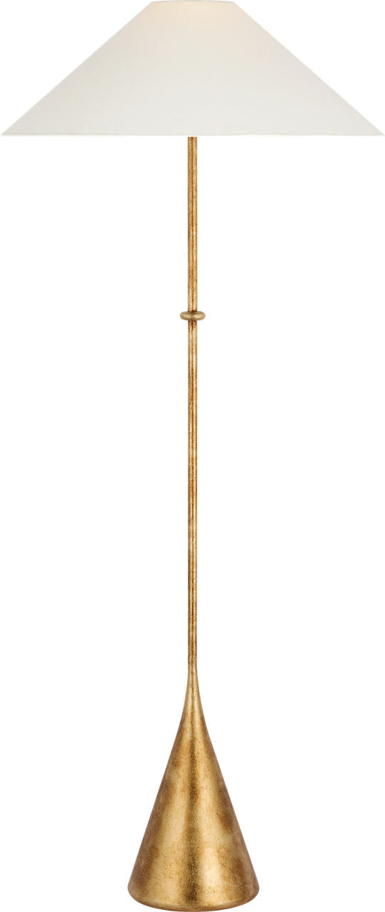 Zealous 62" Floor Lamp | Museum Gild | Linen Shade