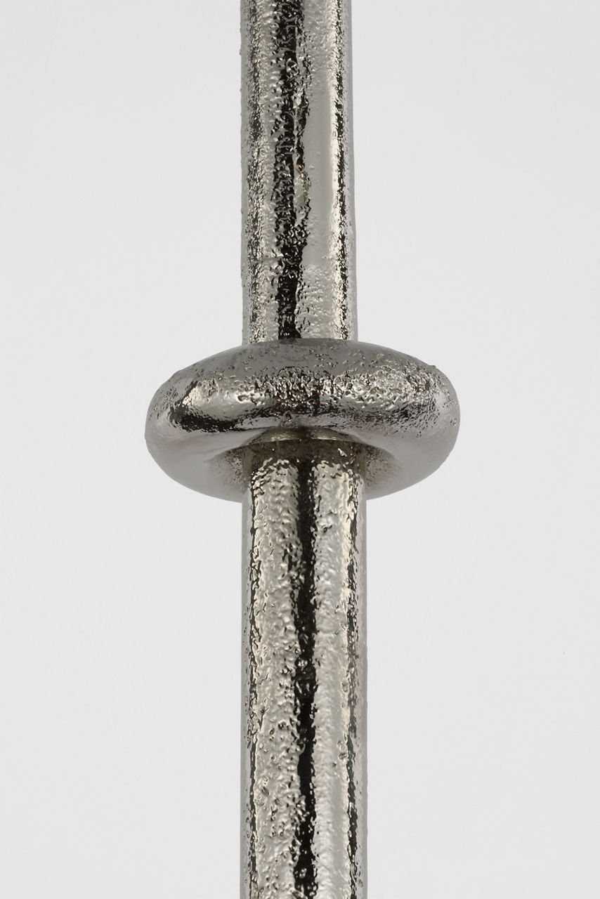 Zealous 62" Floor Lamp | Museum Nickel | Linen Shade