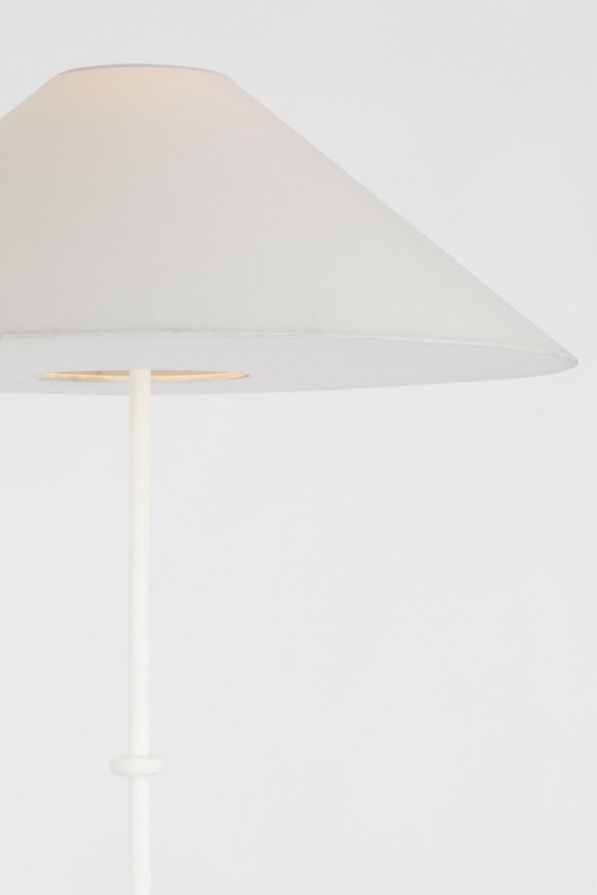 Zealous 62" Floor Lamp | Museum White | Linen Shade