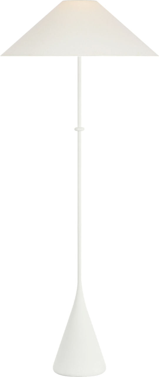 Zealous 62" Floor Lamp | Museum White | Linen Shade