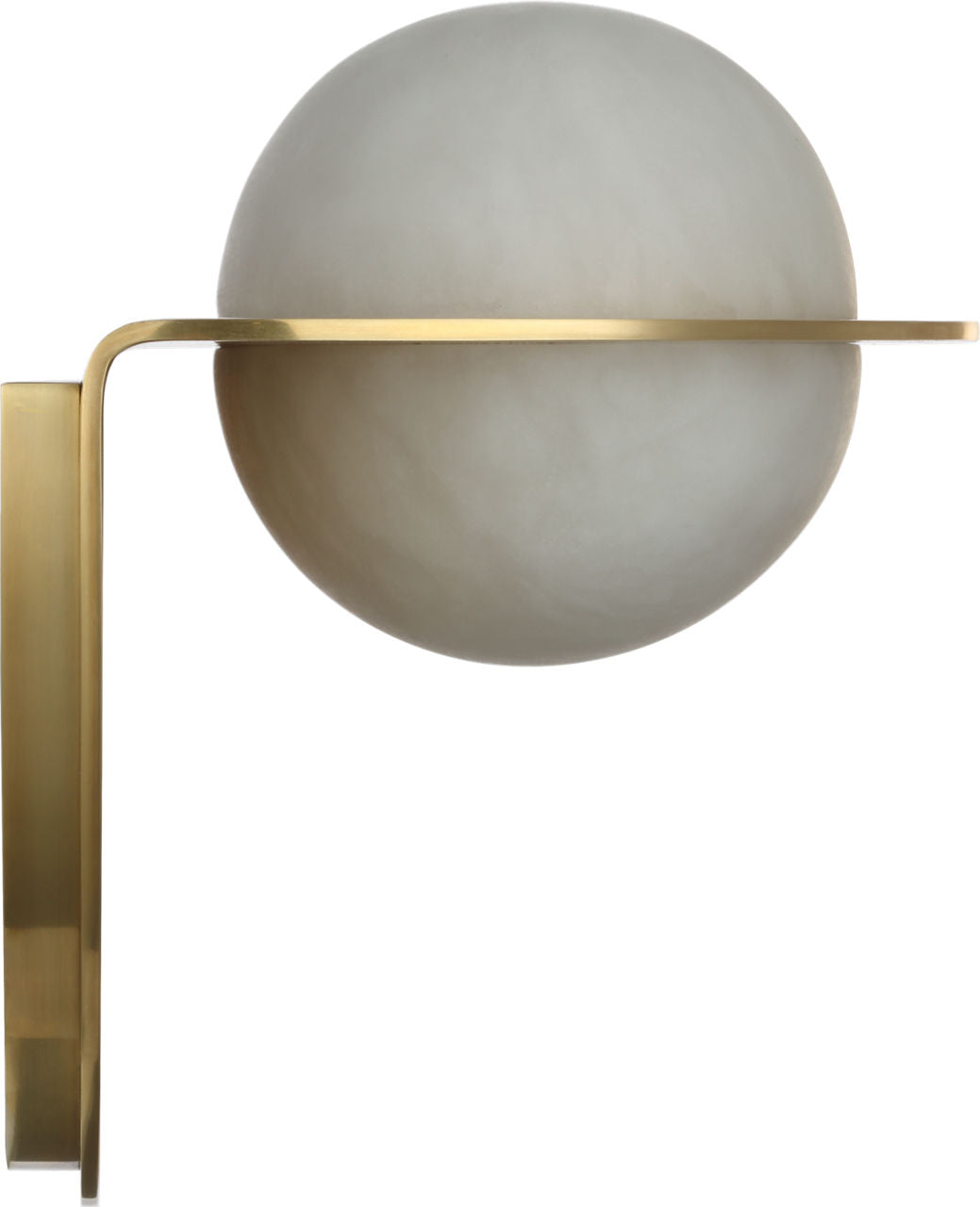 Fosse 9" Invertable Oval Sconce | Antique-Burnished Brass | Alabaster
