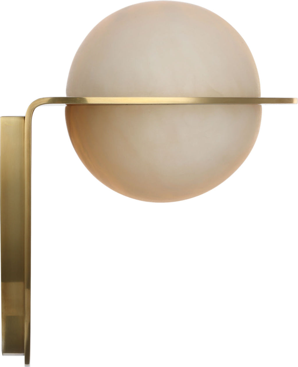 Fosse 9" Invertable Oval Sconce | Antique-Burnished Brass | Alabaster