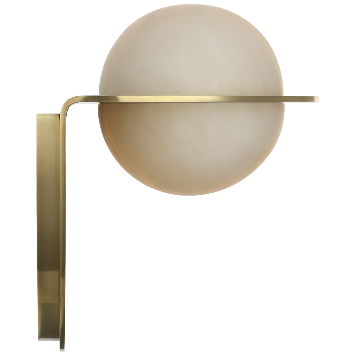 Fosse 9" Invertable Oval Sconce | Antique-Burnished Brass | Alabaster