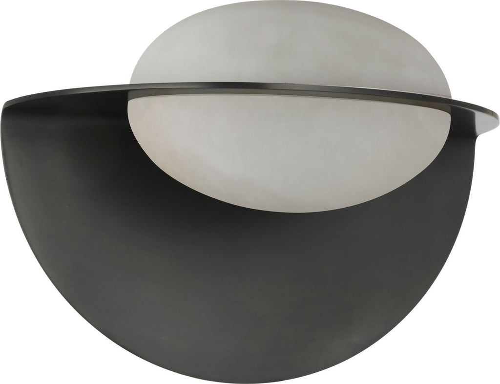 Fosse 9" Invertable Oval Sconce | Bronze | Alabaster
