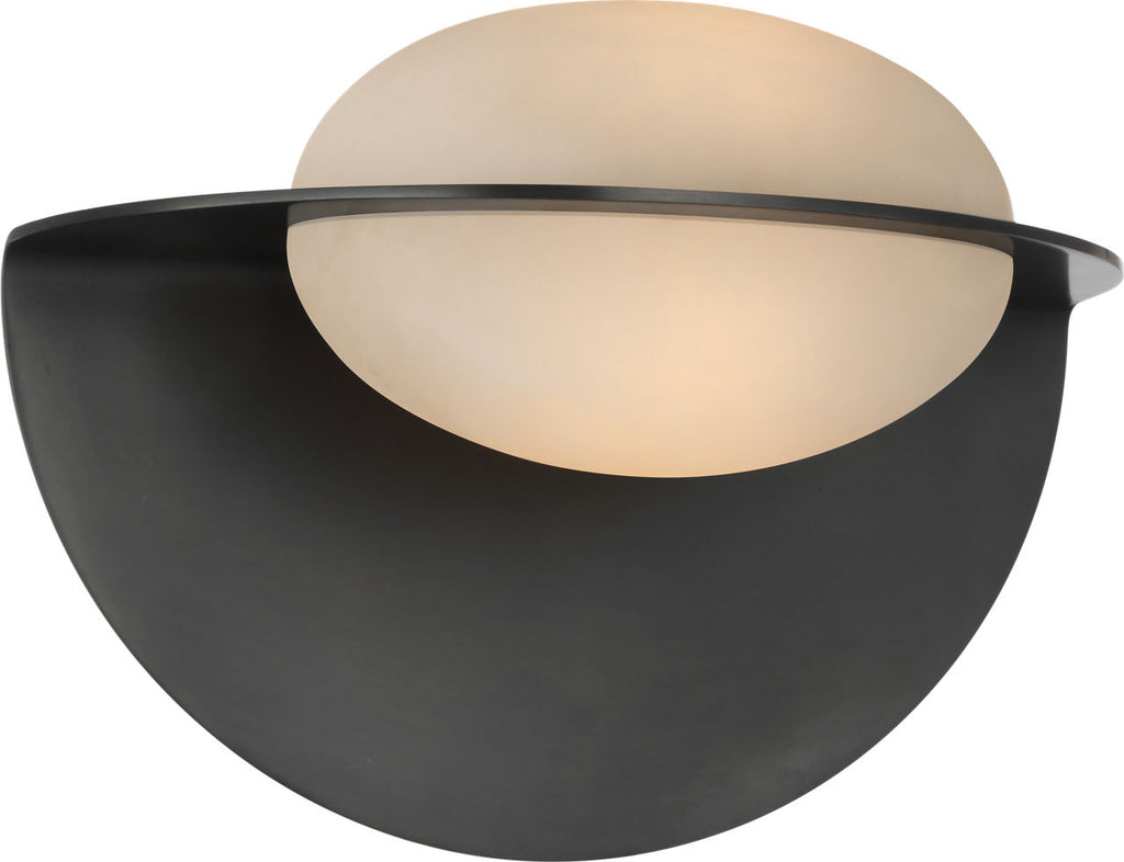 Fosse 9" Invertable Oval Sconce | Bronze | Alabaster