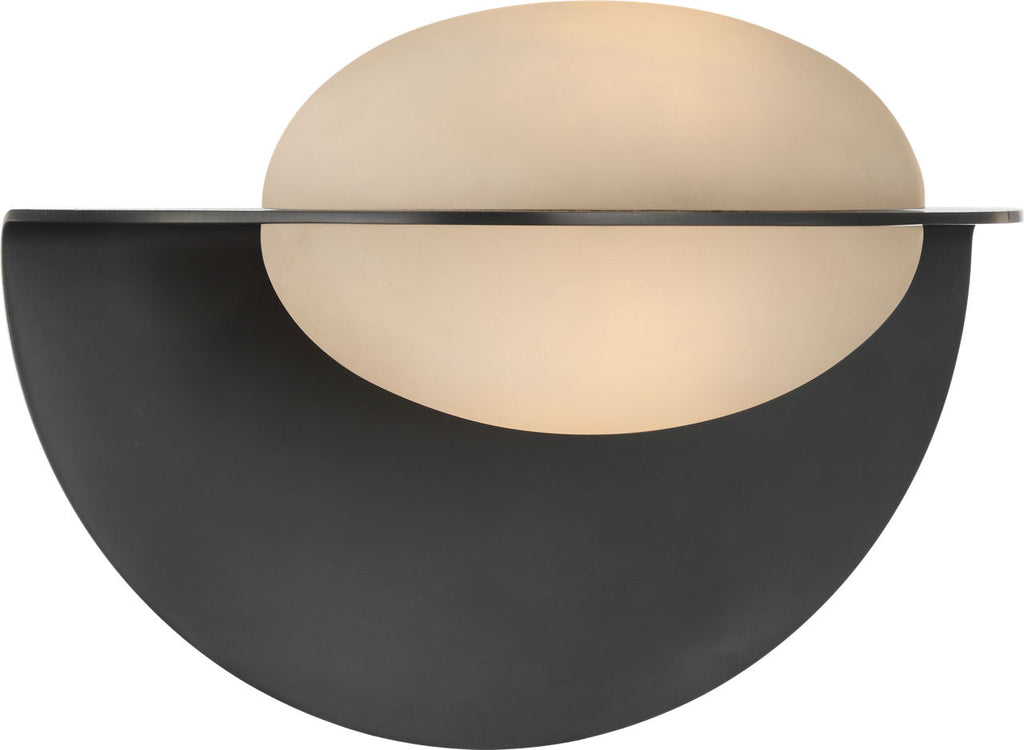 Fosse 9" Invertable Oval Sconce | Bronze | Alabaster