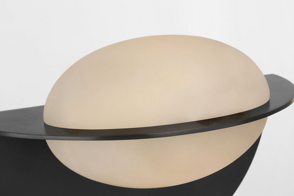 Fosse 9" Invertable Oval Sconce | Bronze | Alabaster