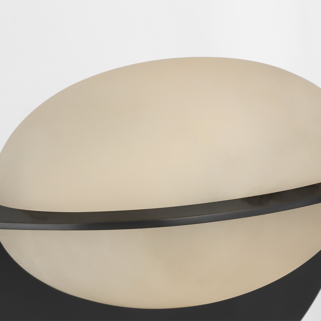 Fosse 9" Invertable Oval Sconce | Bronze | Alabaster