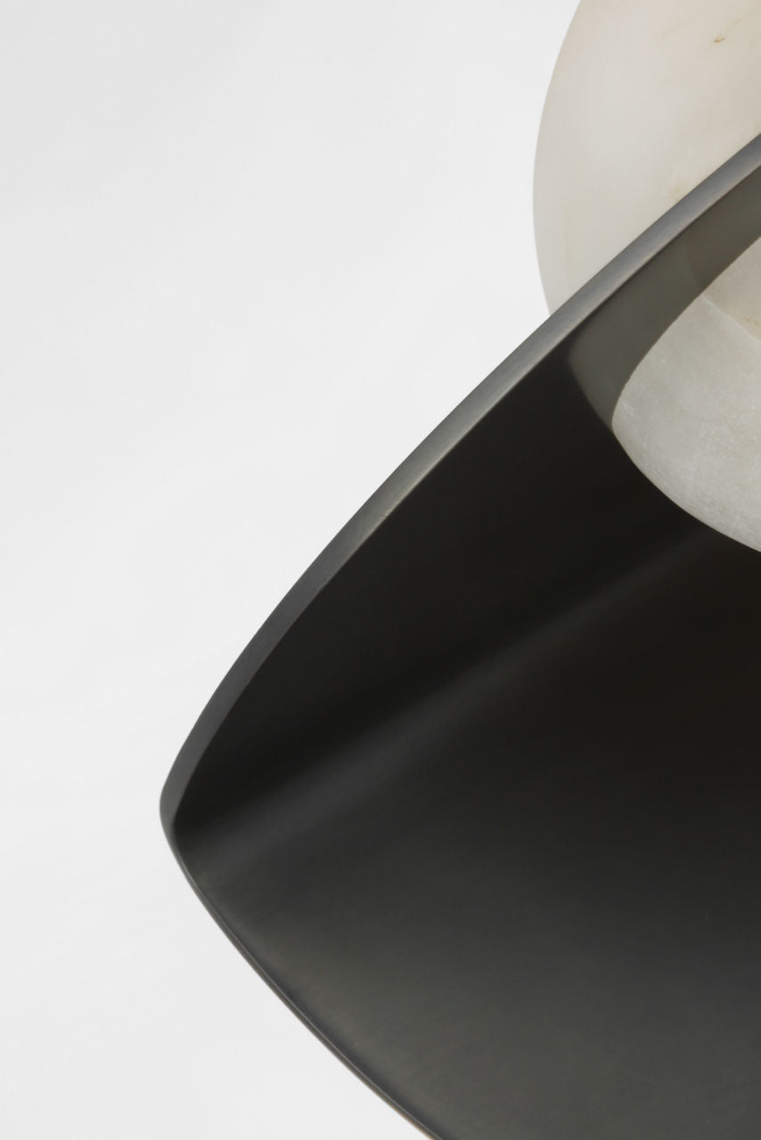 Fosse 9" Invertable Oval Sconce | Bronze | Alabaster