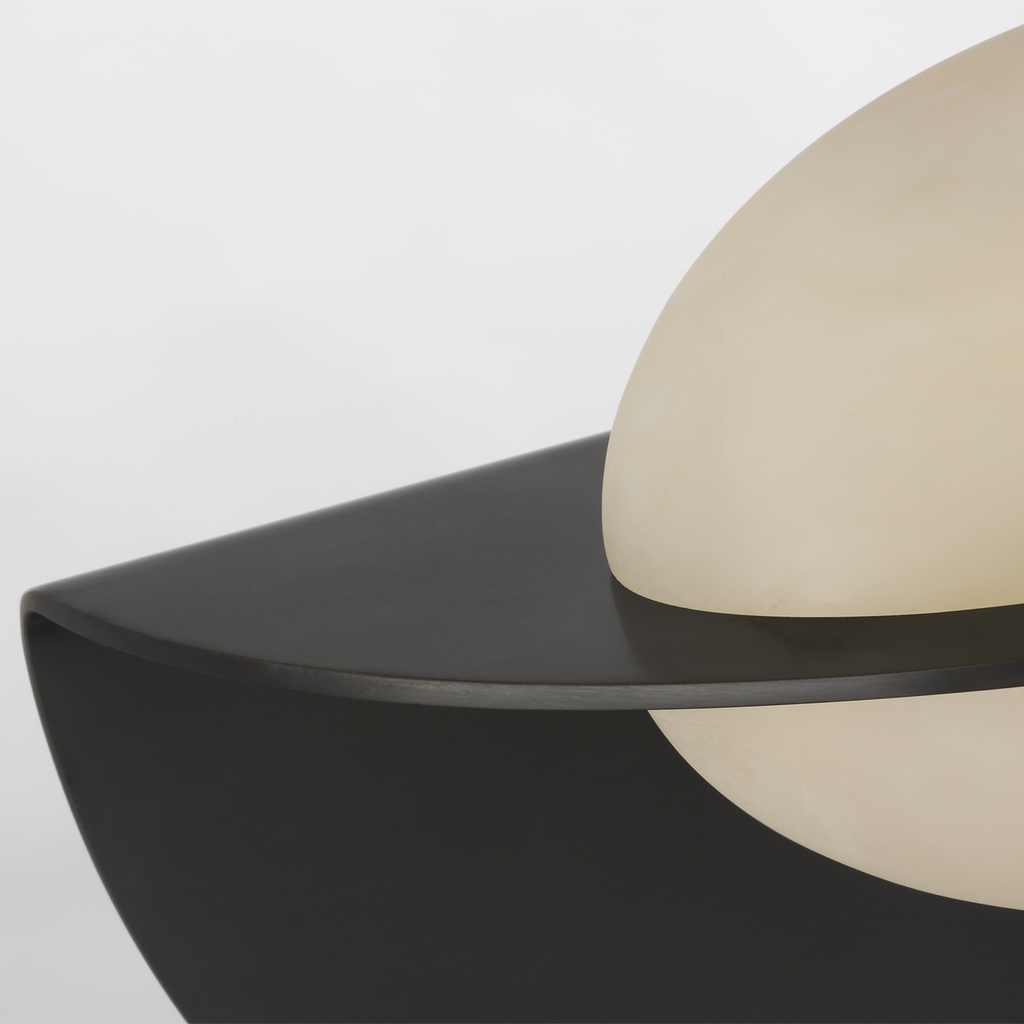 Fosse 9" Invertable Oval Sconce | Bronze | Alabaster