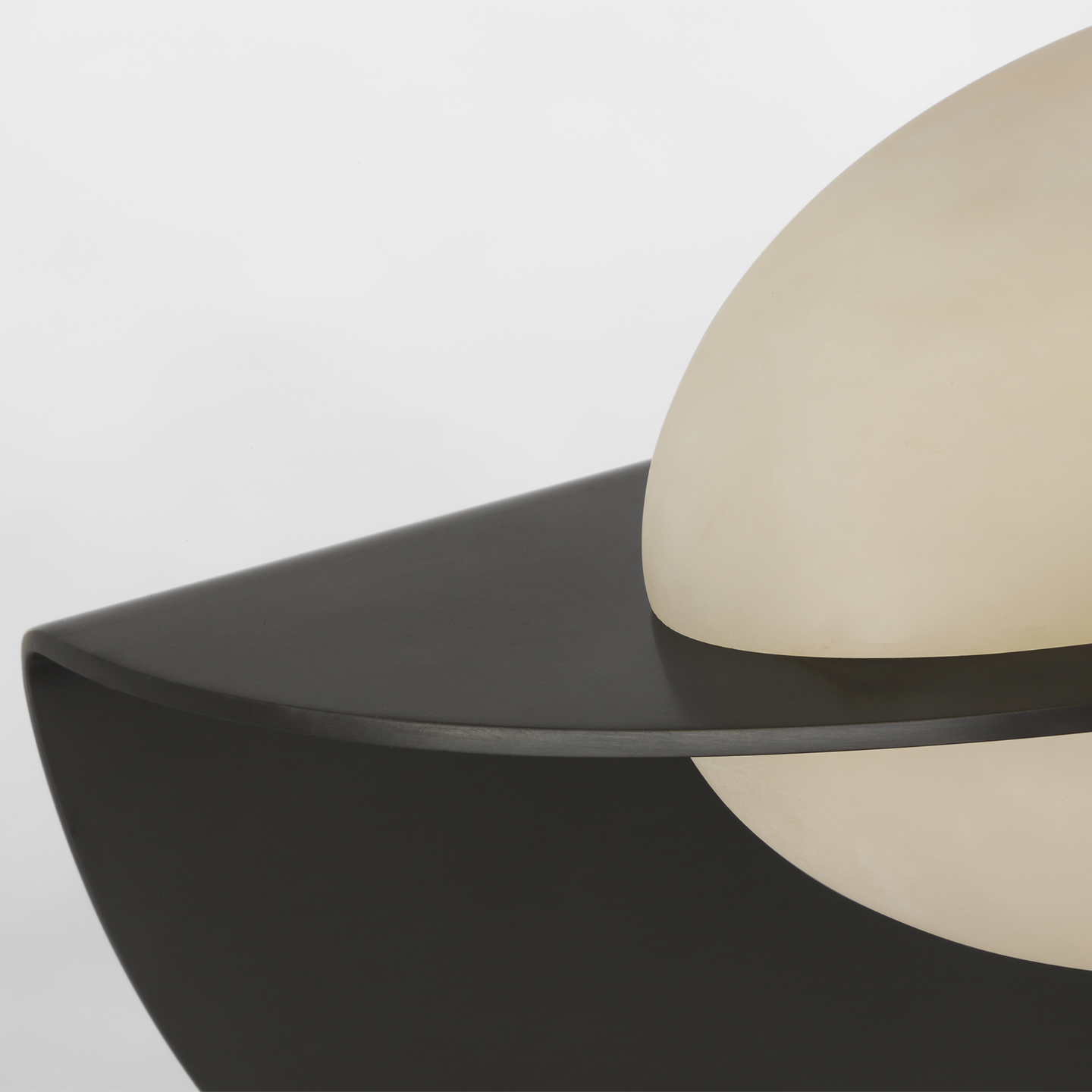 Fosse 9" Invertable Oval Sconce | Bronze | Alabaster