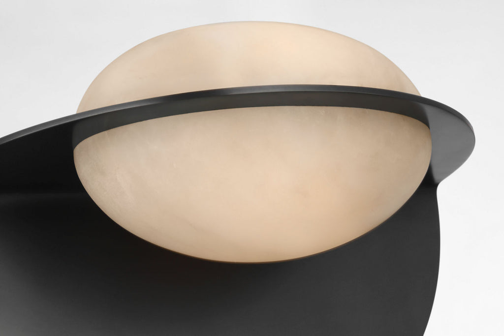 Fosse 9" Invertable Oval Sconce | Bronze | Alabaster