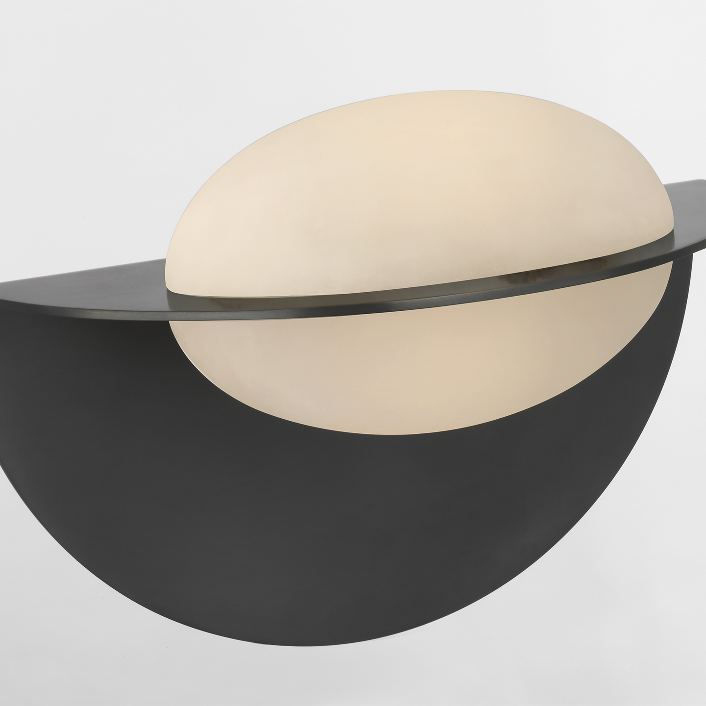 Fosse 9" Invertable Oval Sconce | Bronze | Alabaster