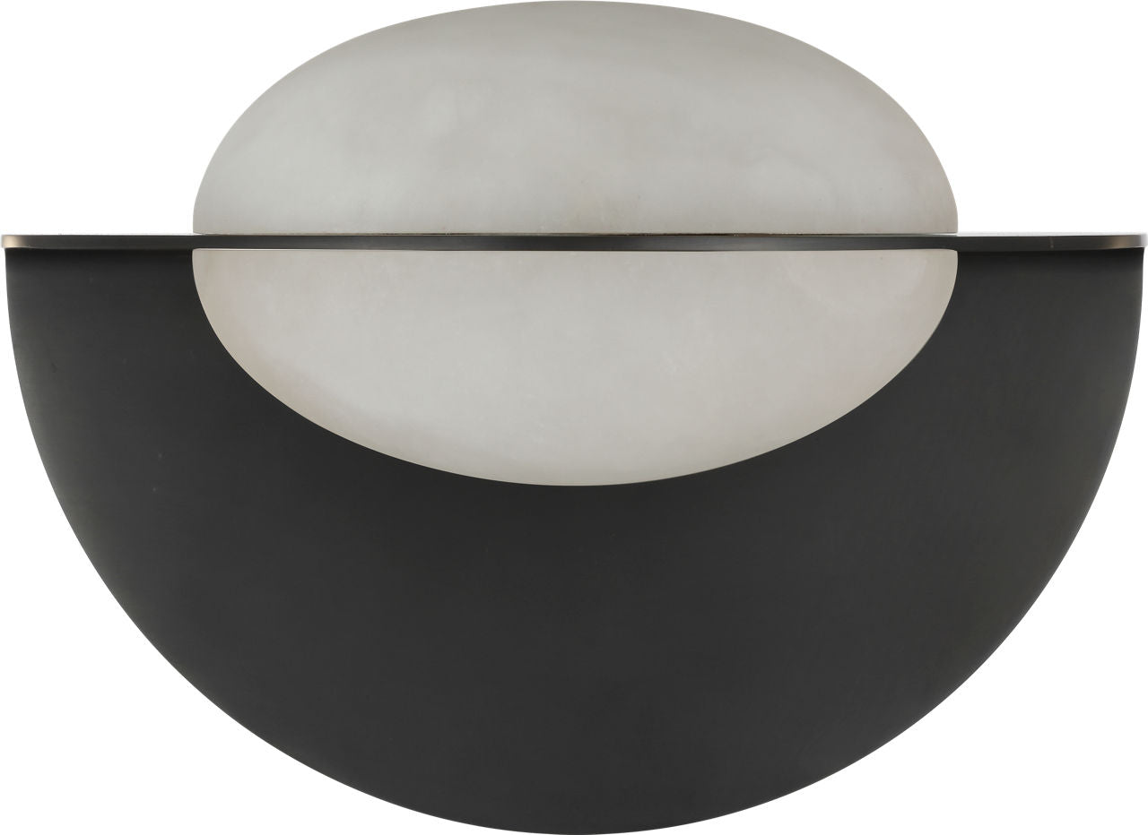 Fosse 9" Invertable Oval Sconce | Bronze | Alabaster