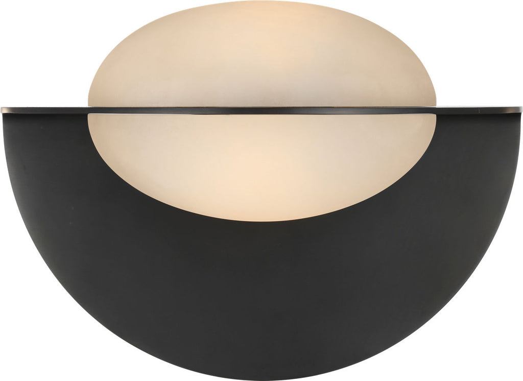 Fosse 9" Invertable Oval Sconce | Bronze | Alabaster