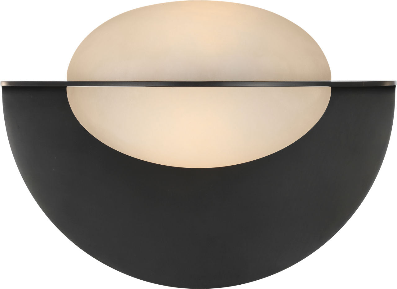 Fosse 9" Invertable Oval Sconce | Bronze | Alabaster