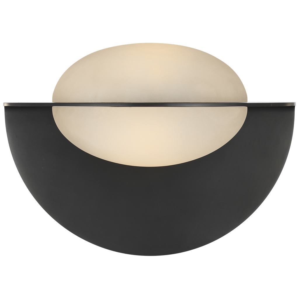 Fosse 9" Invertable Oval Sconce | Bronze | Alabaster