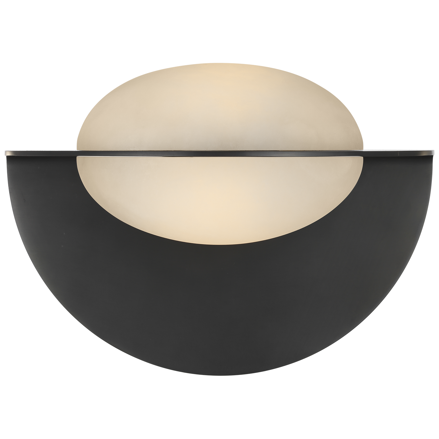 Fosse 9" Invertable Oval Sconce | Bronze | Alabaster