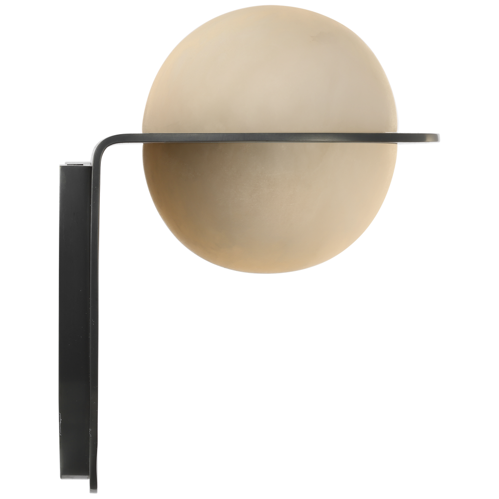 Fosse 9" Invertable Oval Sconce | Bronze | Alabaster
