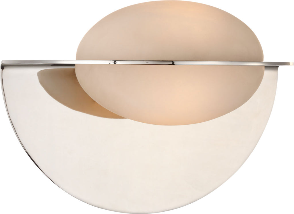 Fosse 9" Invertable Oval Sconce | Polished Nickel | Alabaster