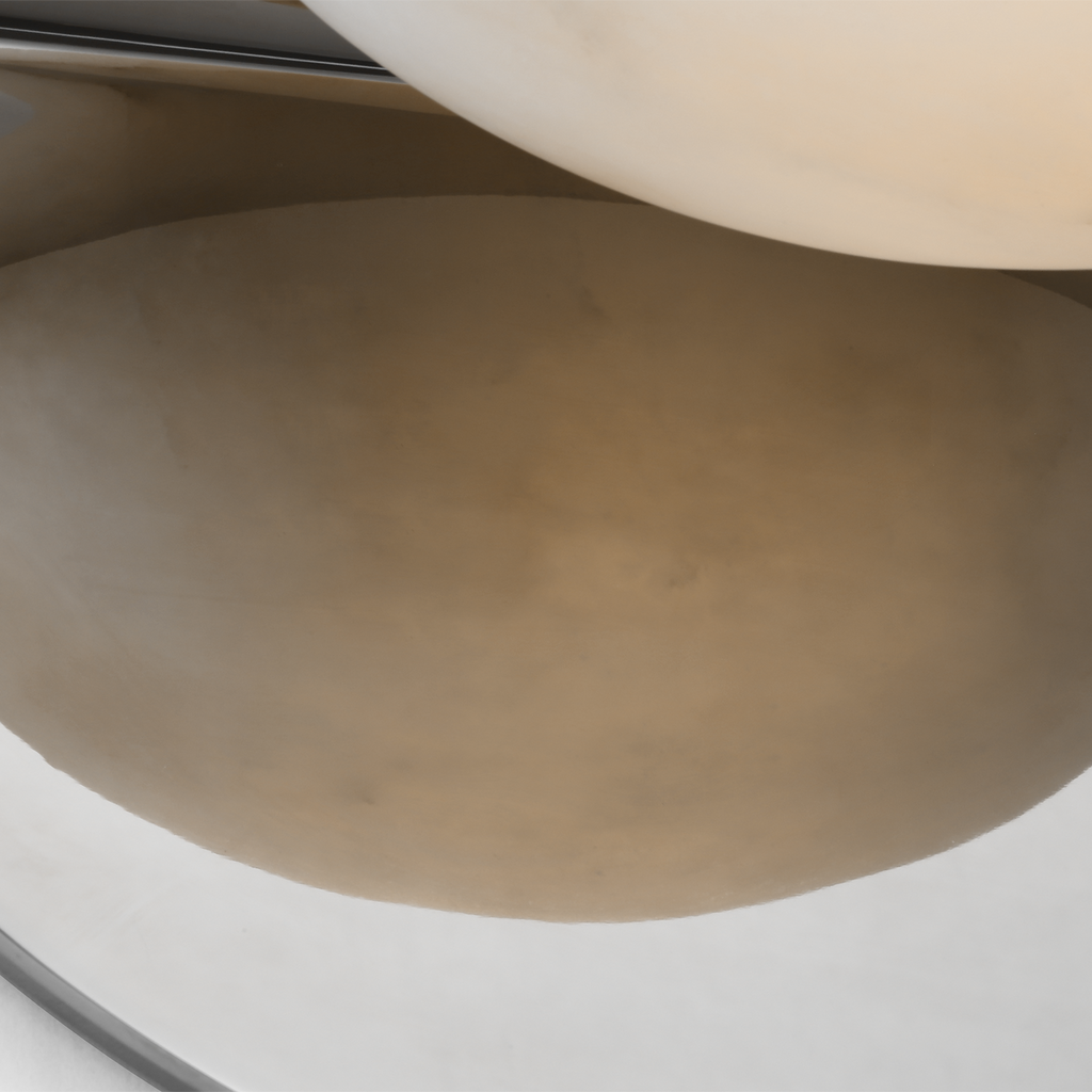 Fosse 9" Invertable Oval Sconce | Polished Nickel | Alabaster