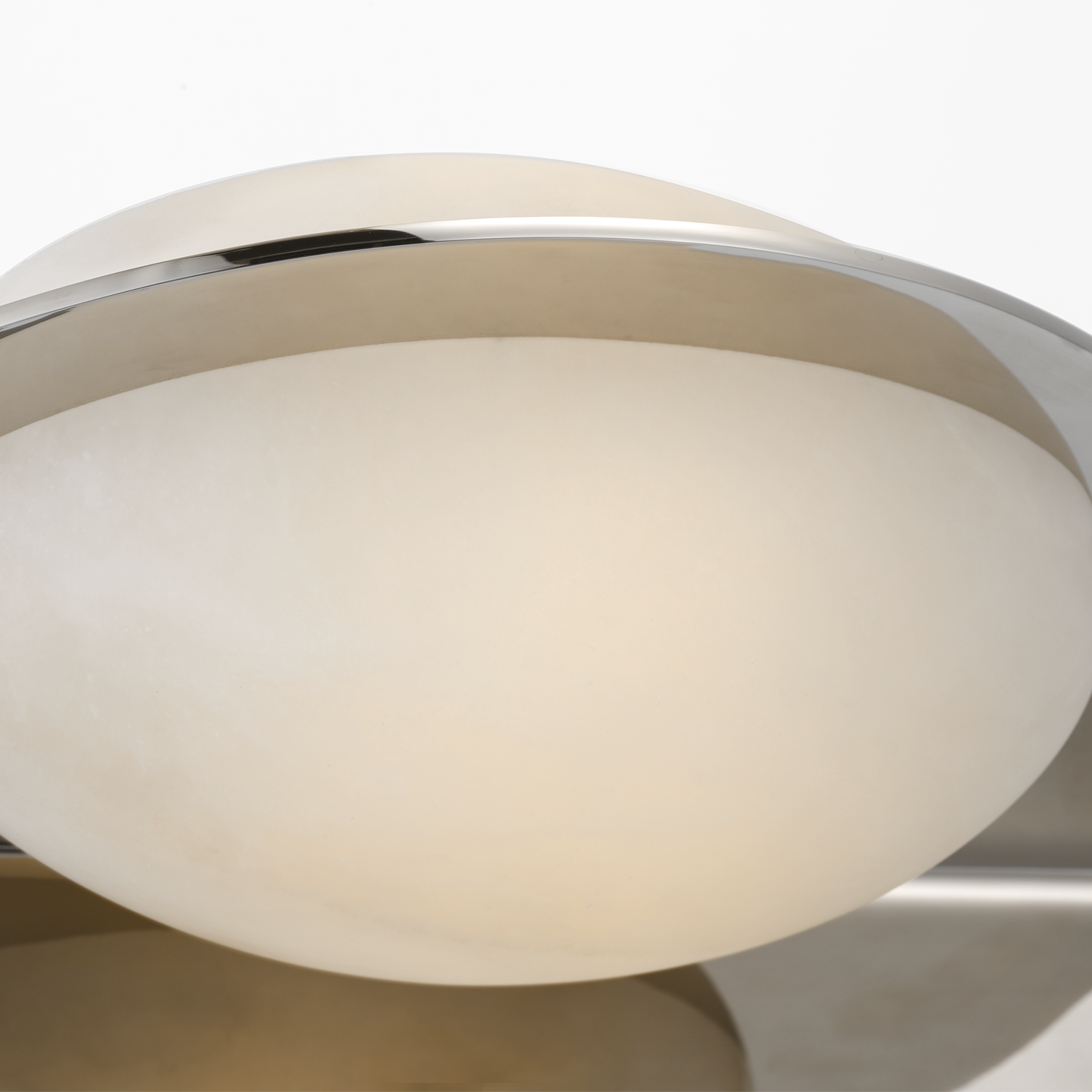 Fosse 9" Invertable Oval Sconce | Polished Nickel | Alabaster