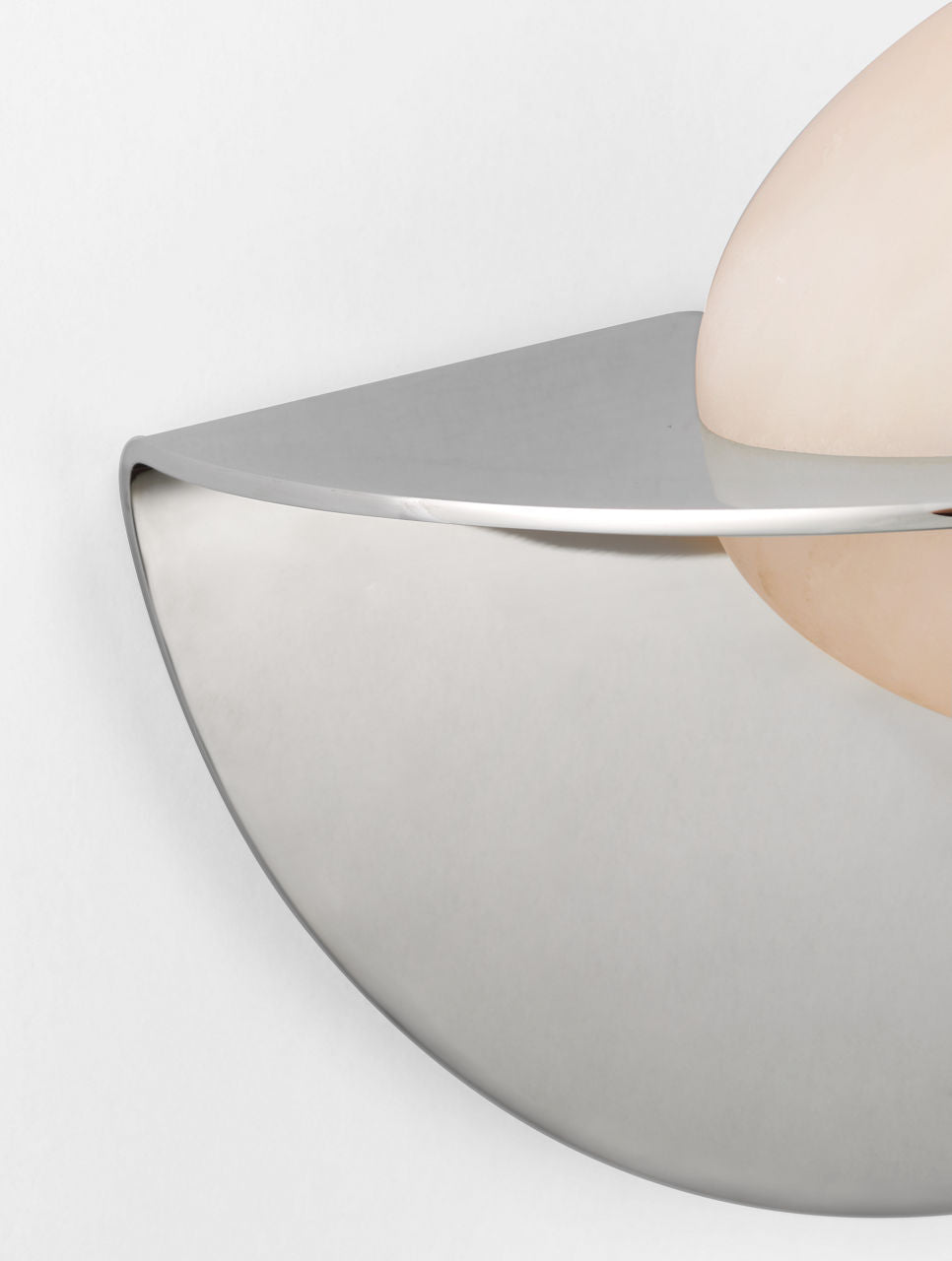 Fosse 9" Invertable Oval Sconce | Polished Nickel | Alabaster