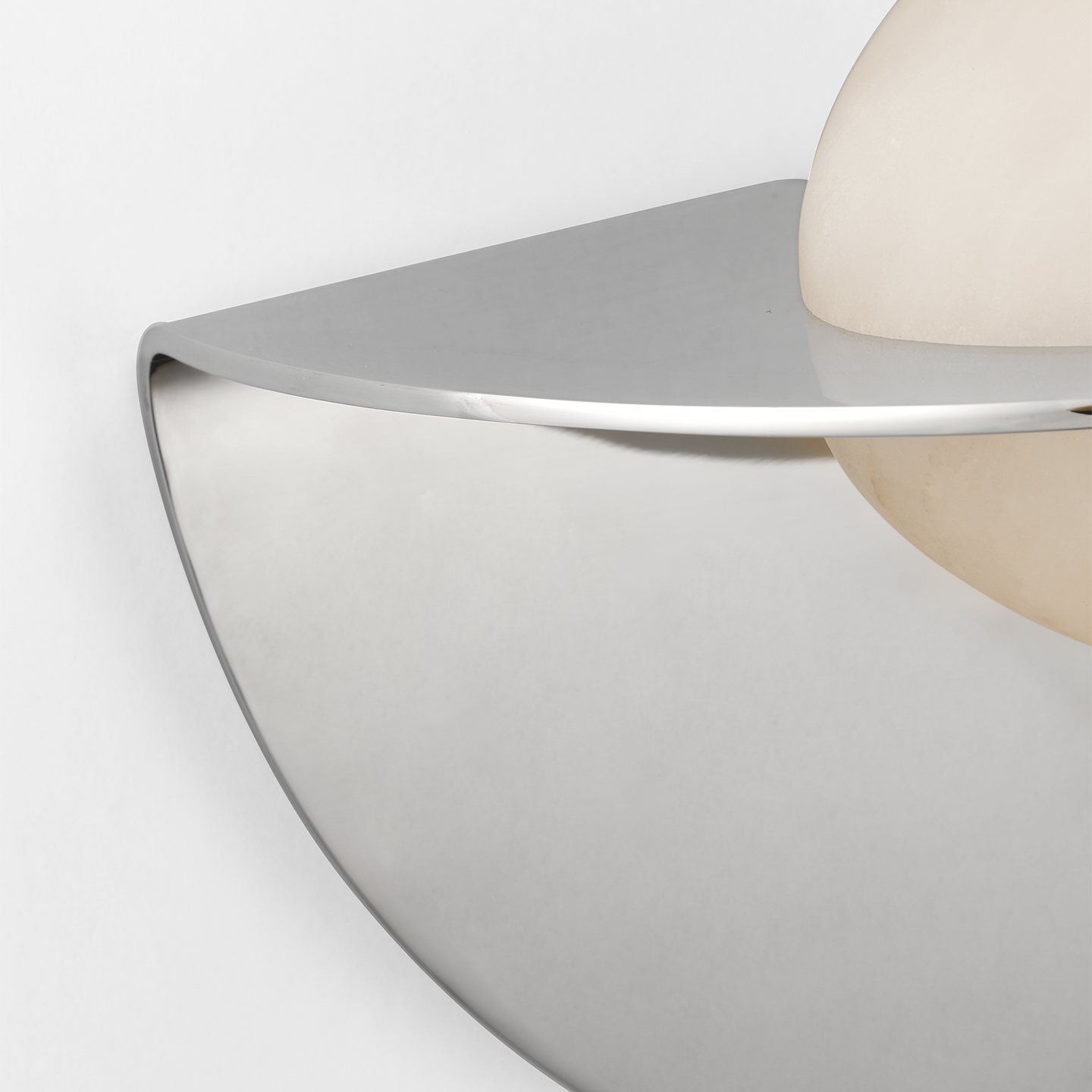 Fosse 9" Invertable Oval Sconce | Polished Nickel | Alabaster