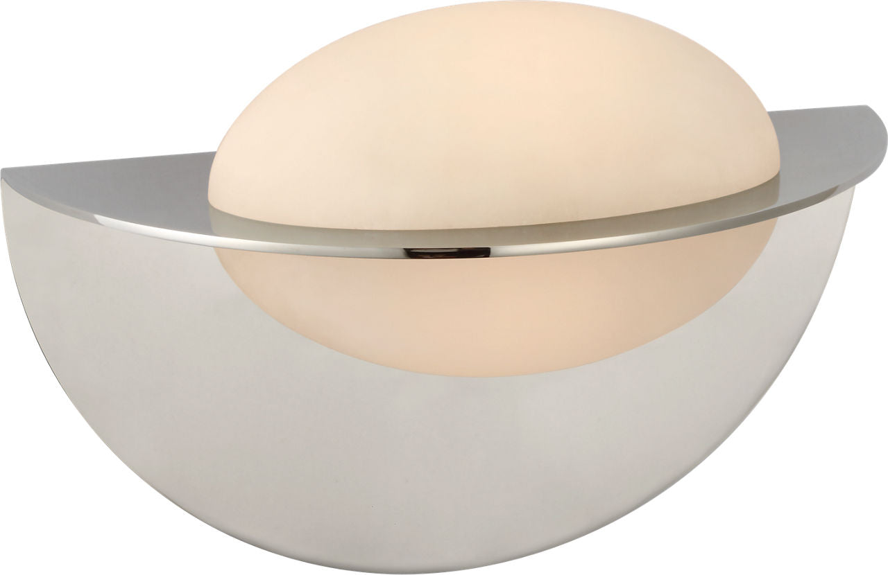 Fosse 9" Invertable Oval Sconce | Polished Nickel | Alabaster
