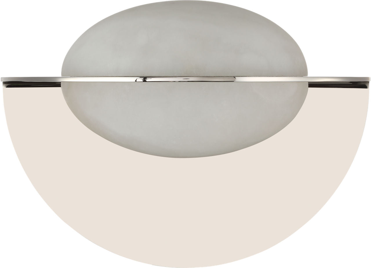Fosse 9" Invertable Oval Sconce | Polished Nickel | Alabaster