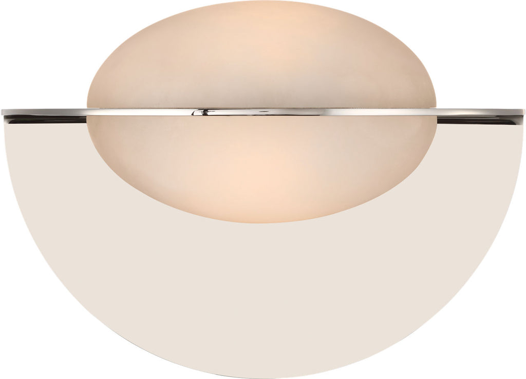 Fosse 9" Invertable Oval Sconce | Polished Nickel | Alabaster
