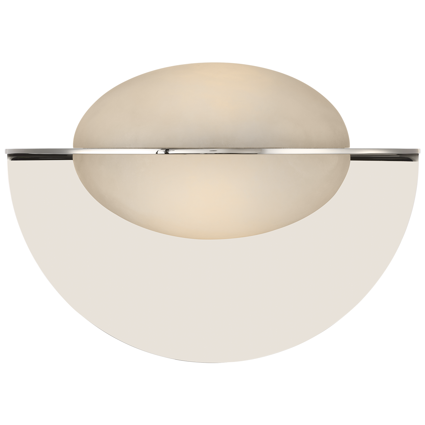 Fosse 9" Invertable Oval Sconce | Polished Nickel | Alabaster