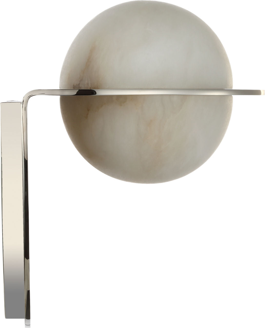 Fosse 9" Invertable Oval Sconce | Polished Nickel | Alabaster