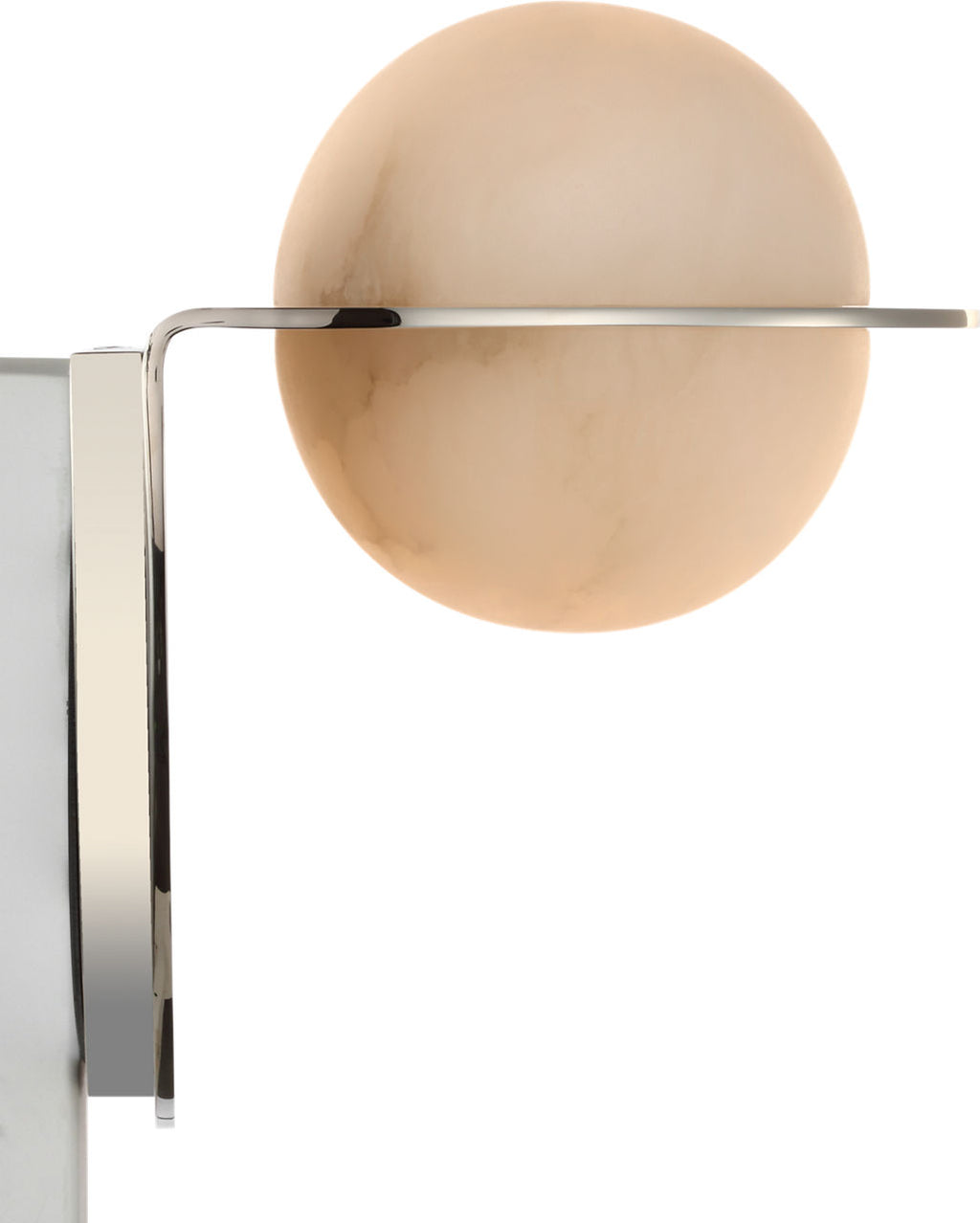 Fosse 9" Invertable Oval Sconce | Polished Nickel | Alabaster