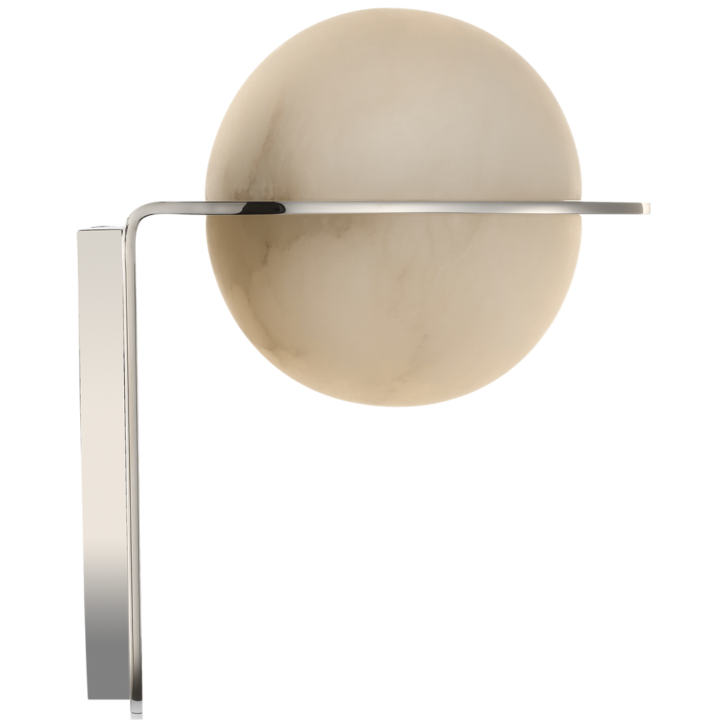 Fosse 9" Invertable Oval Sconce | Polished Nickel | Alabaster