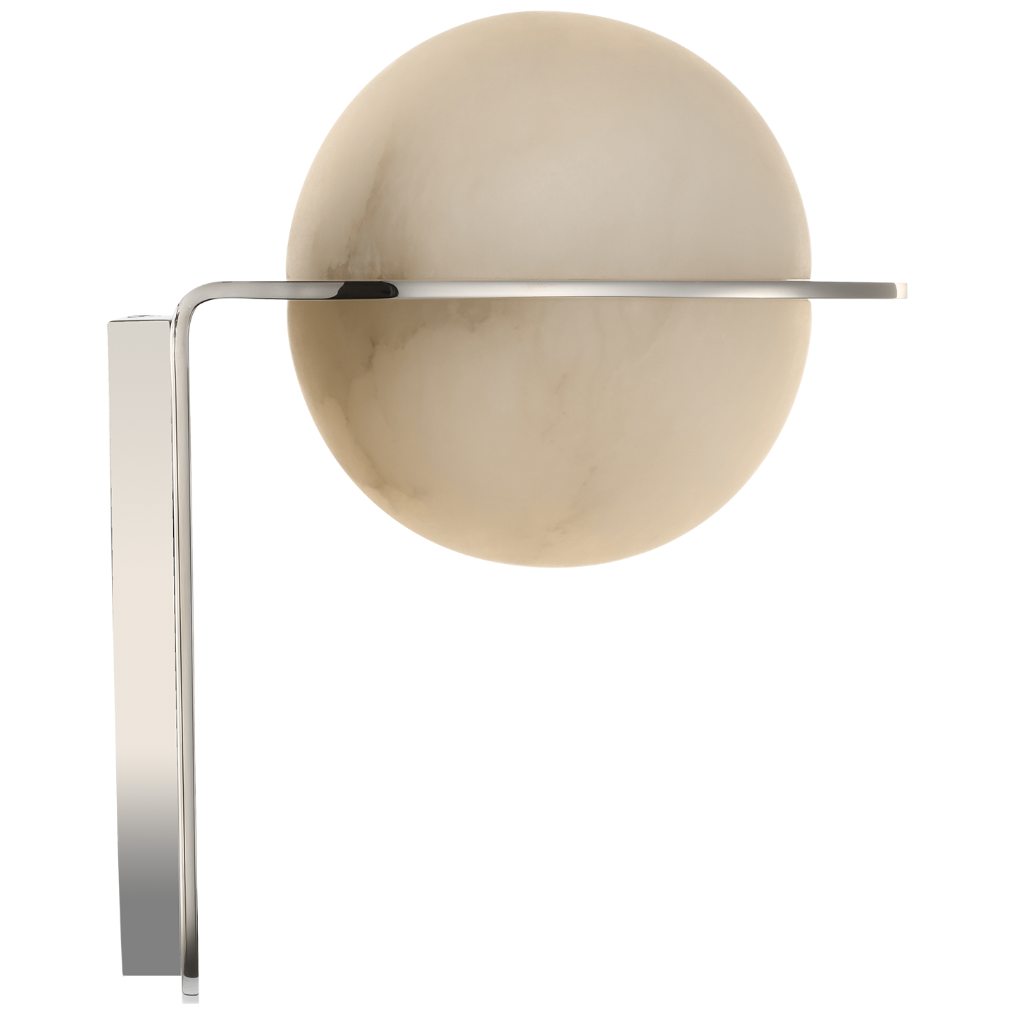 Fosse 9" Invertable Oval Sconce | Polished Nickel | Alabaster