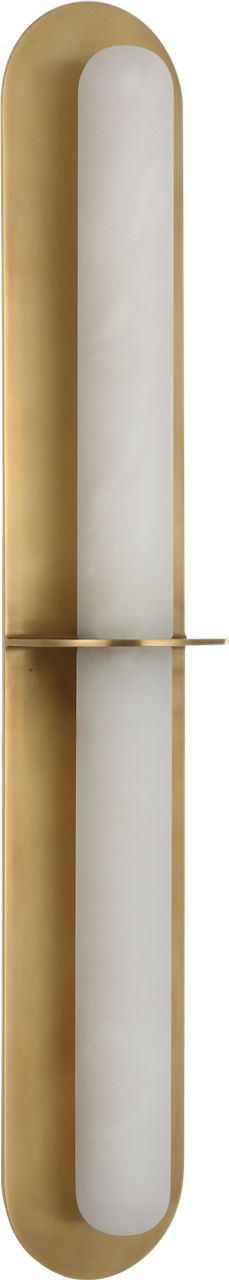 Fosse 28" Linear Tube Sconce | Antique-Burnished Brass | Alabaster