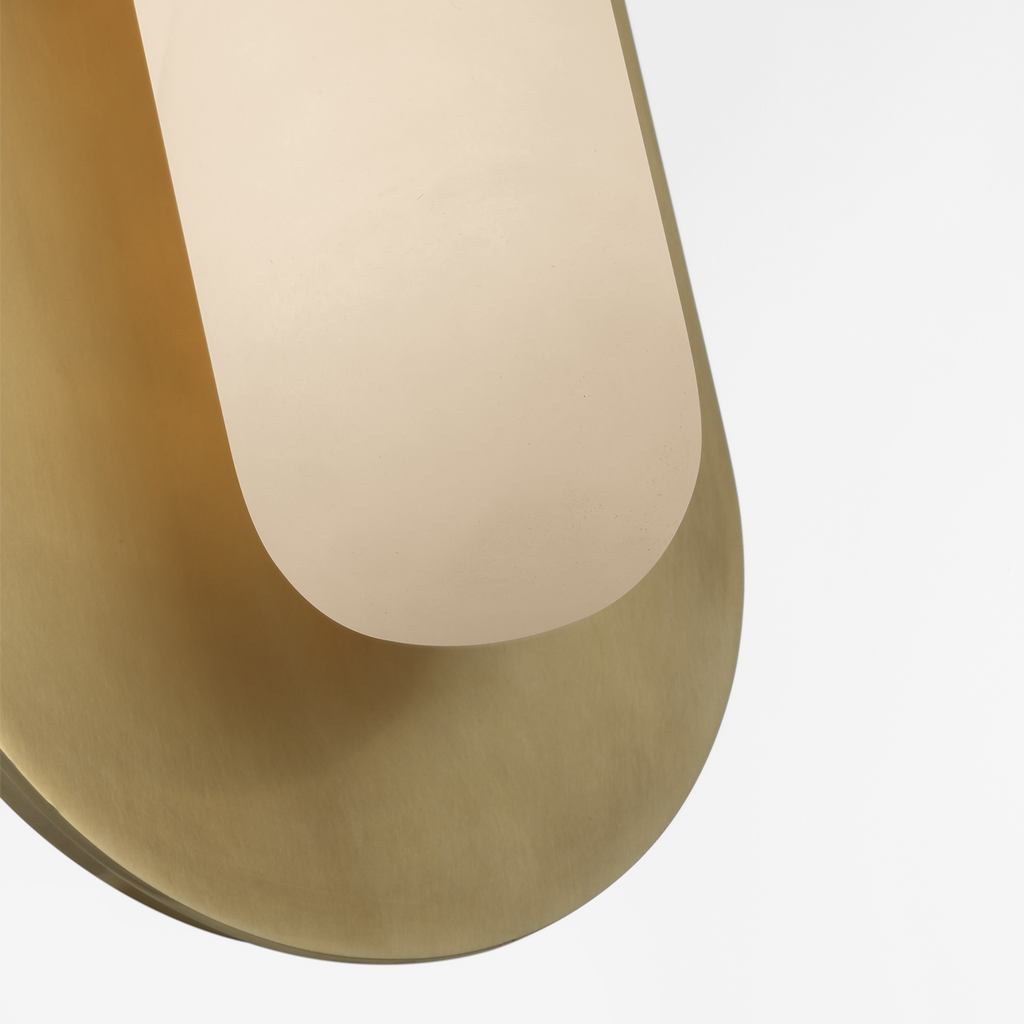 Fosse 28" Linear Tube Sconce | Antique-Burnished Brass | Alabaster
